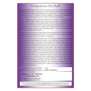 Soothe Recovery with Herb Lore Postpartum Sitz Bath