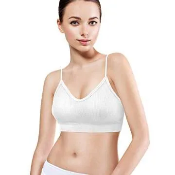 Paxcoo 6-Pack Cami Bras for Women - Comfortable Bralettes