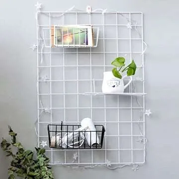 GBYAN Wall Grid Basket with Shelf - Chic Display Solution