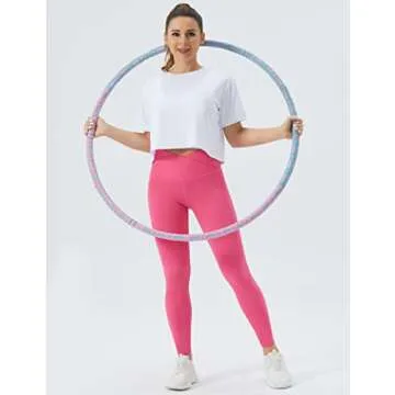 THE GYM PEOPLE Women's Workout Crop Top T-shirt Short Sleeve Boxy Yoga Running Cropped Basic Tee White