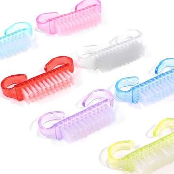 12-Pack Handle Grip Nail Brush(assorted color), Fingernail Scrub Cleaning Brushes for Toes and Nails Cleaner, Pedicure Brushes for Men and Women