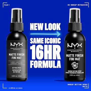 NYX PROFESSIONAL MAKEUP Makeup Setting Spray - Matte Finish & Long-Lasting Face Mist (Pack of 2)