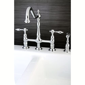 Kingston Brass Tudor Kitchen Faucet with Brass Sprayer