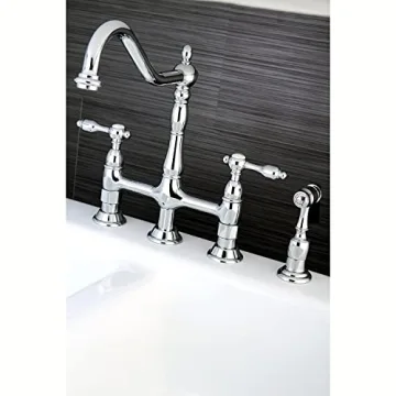 Kingston Brass Tudor Kitchen Faucet with Brass Sprayer