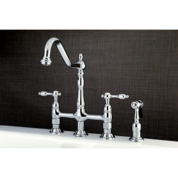 Kingston Brass Tudor Kitchen Faucet with Brass Sprayer