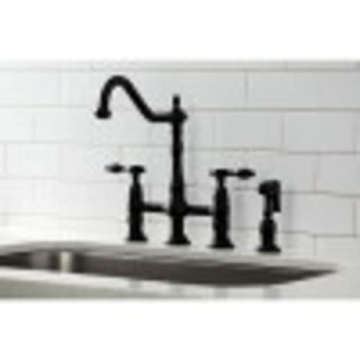 Kingston Brass Tudor Kitchen Faucet with Brass Sprayer