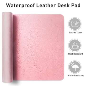 Aothia Leather Desk Pad Protector - Stylish & Waterproof