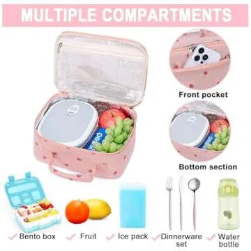 Cute Bluboon Strawberry Lunch Box for Kids - Insulated & Fun!