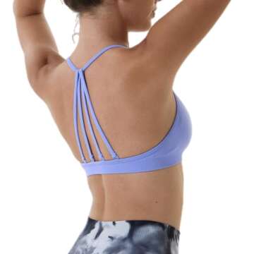 AUROLA Seamless Mercury Workout Sports Bras for Women Athletic Removable Adjustable Backless Minimal Top