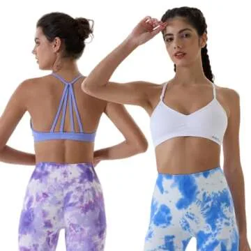 AUROLA Seamless Mercury Workout Sports Bras for Women Athletic Removable Adjustable Backless Minimal Top