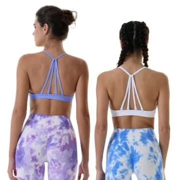 AUROLA Seamless Mercury Workout Sports Bras for Women Athletic Removable Adjustable Backless Minimal Top