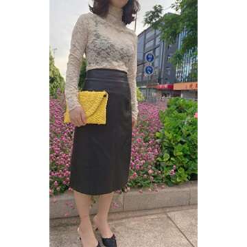 alilove Straw Clutch Bags for Women Summer Evening Handbags Bride Wedding Purse Vacation Beach Clutch Handmade Woven Envelope Wallet