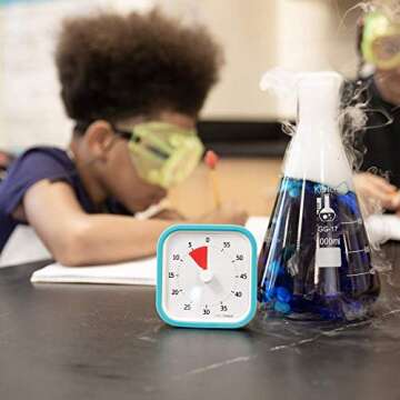 TIME TIMER 60 Minute MOD Education Edition ⁠— Visual Timer with Desktop Software for Kids Classroom Learning, Teachers Desk Clock, Study Tool and Office Meetings with Silent Operation (Sky Blue)