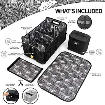 LALUKA Trunk Organizer with Cooler & Diaper Caddy