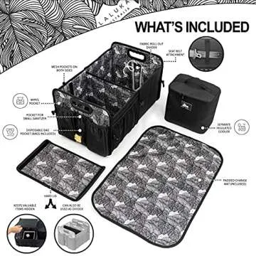 LALUKA Trunk Organizer with Cooler & Diaper Caddy