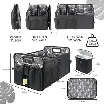 LALUKA Trunk Organizer with Cooler & Diaper Caddy