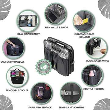 LALUKA Trunk Organizer with Cooler & Diaper Caddy