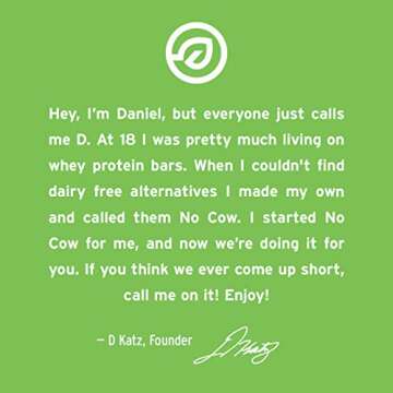 No Cow Protein Bars, Assorted Flavors, 8.48 Ounce, Plant Based, Vegan, Low Sugar, High Fiber, Gluten Free, GMO Free, Soy Free, No Whey, Stevia Sweetened, 12 Bars