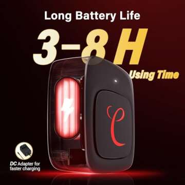 Comfytemp XL Cordless Heating Pad - Portable Massager for Back Pain Relief