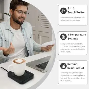 Smart ANBANGLIN Coffee Mug Warmer with Auto Shut Off
