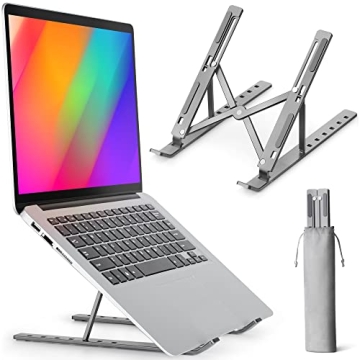 KapStrom Aluminum Laptop Stand - Ergonomic & Portable for 9-15.6 Inch Devices