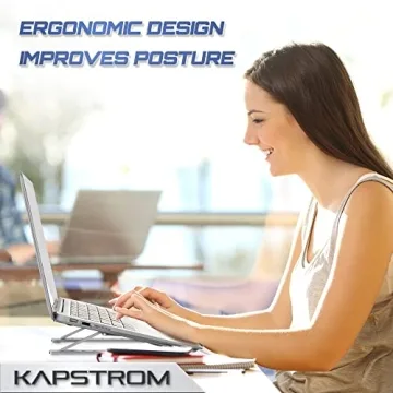 KapStrom Aluminum Laptop Stand - Portable & Adjustable Ergonomics