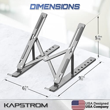 KapStrom Aluminum Laptop Stand - Portable & Adjustable Ergonomics