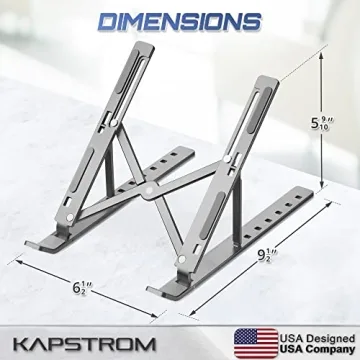 KapStrom Aluminum Laptop Stand - Portable & Adjustable Ergonomics