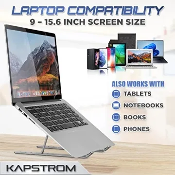 KapStrom Aluminum Laptop Stand - Portable & Adjustable Ergonomics
