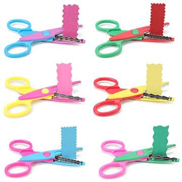 Decorative Paper Edge Scissor Set –5'' Colorful Paper Edger Scissors Great for Kids, Teachers, Crafts, Scrapbooking, DIY Projects and Kids Crafts, Set of 6 (5inch)