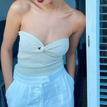 Stylish Women’s Sexy Crop Top Twisted Front Design