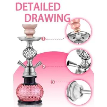 Affordable 12" Complete Hookah Set for Stylish Smoking