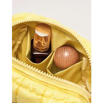 Yarnic Quilted Makeup Bag for Stylish Organization