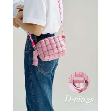 Yarnic Quilted Makeup Bag for Stylish Organization