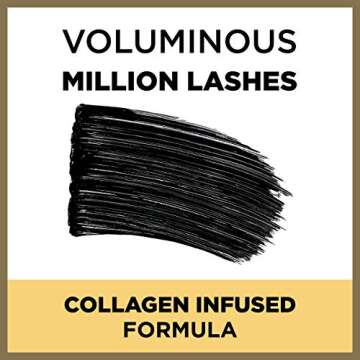 L’Oréal Paris Makeup Voluminous Million Lashes Mascara, Volumizing Collagen Infused Eye Makeup, Amplifying Mascara Brush, Washable, Blackest Black, 0.3 Fl Oz., 2 Count