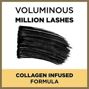 L’Oréal Paris Makeup Voluminous Million Lashes Mascara, Volumizing Collagen Infused Eye Makeup, Amplifying Mascara Brush, Washable, Blackest Black, 0.3 Fl Oz., 2 Count