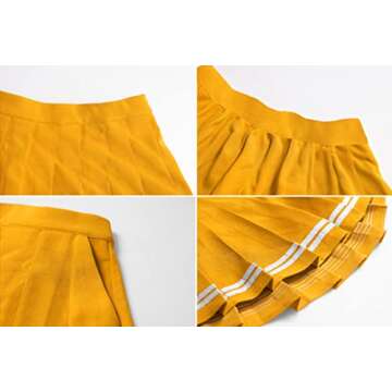SANGTREE Toddler Little & Big Girls' Pleated Tennis Short A-Line Mini Skirt Junior Teen School Unifo...