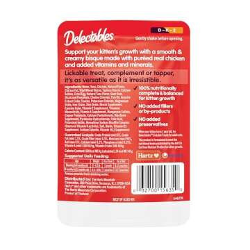 Delectables Bisque Kitten Lickable Wet Cat Treats - Tuna & Chicken (pack of 12) ( Packaging May Vary )