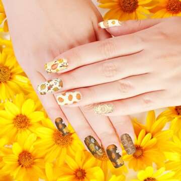 JarThenaAMCS 2 Sheet Fall Thanksgiving Nail Art Stamping Plate Kit Assorted Pumpkins Maple Leaves Autumn Blessing Collection Nail Art Plate for Holiday DIY Print Manicure Salon, 5.7 x 3.7inch