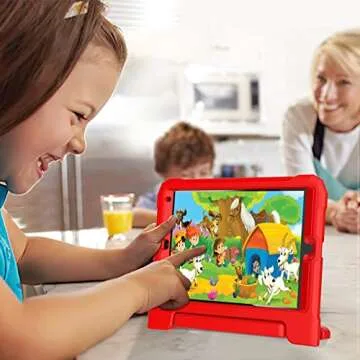 MOXOTEK Kids Case for iPad 9th/8th/7th Generation 10.2 Inch 2021/2020/2019, Case for iPad Air 3rd Gen/Pro 10.5 Inch, Durable Shockproof Cover with Screen Protector for iPad 10.2 & 10.5, Red