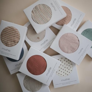 Soft Muslin Changing Pad Cover for Babies - Mushie