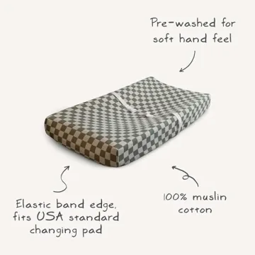 Soft Muslin Changing Pad Cover for Babies - Mushie