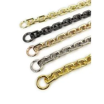 VersaKits Heavy Chunky Link Chain Strap Purse Handbag Top Handle Shoulder Straps Accessories Decoration Chain Strap Extender Charms Replacement(14.9'' K Gold)