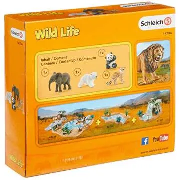 Schleich North America Wild Life 4-Piece Baby Animal Toy Set (14794)