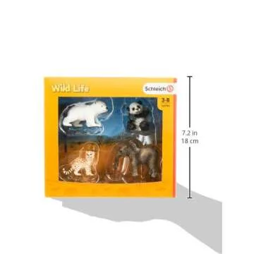 Schleich North America Wild Life 4-Piece Baby Animal Toy Set (14794)