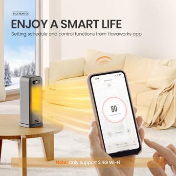Portable Smart Space Heater with Wi-Fi & Voice Control