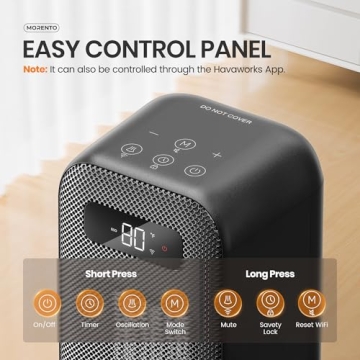 Portable Smart Space Heater with Wi-Fi & Voice Control