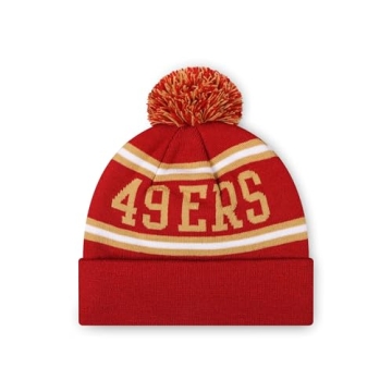 Stylish FOCO San Francisco 49ers Logo Pom Beanie Hat