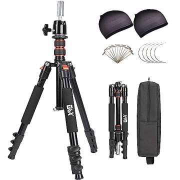 GEX 59" Mannequin Tripod Multifunction Stand Canvas Block Training Doll Manikin Head Wig Stand for C...