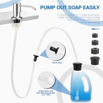 Sink Soap Dispenser Tube Kit with Anti-Leak Design for Easy Use